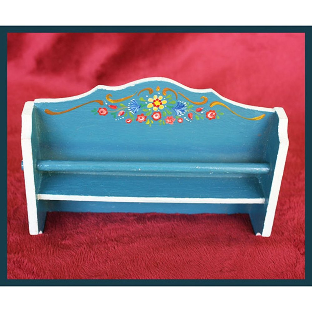vintage German dollhouse miniature hand-painted magazine rack